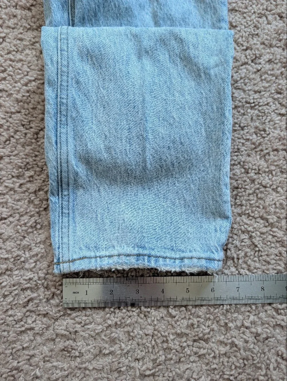 Abercrombie Womens Light Blue Curve Love Ultra High Rise 90s Straight Jean 25/0R